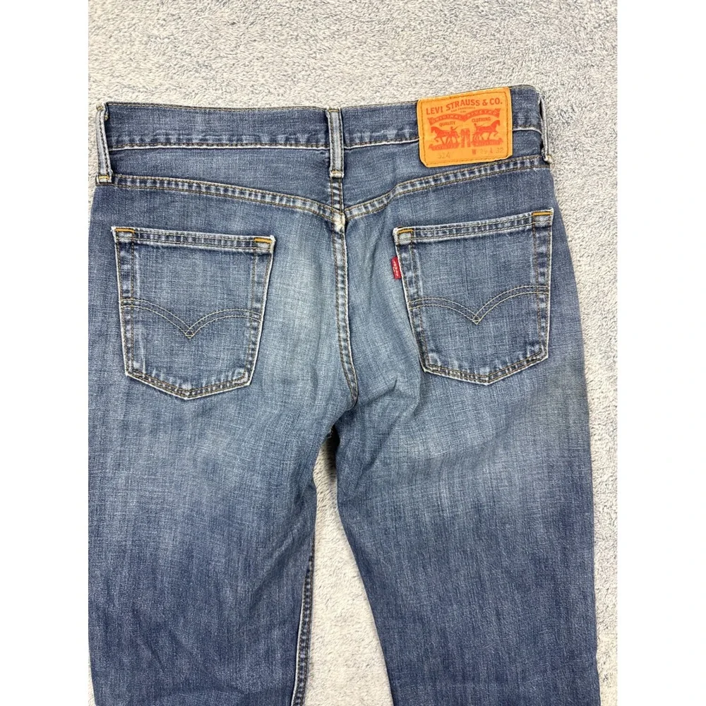 Levi's Mens 29x32 Blue 514 Slim Straight Denim Jeans Distressed Medium Wash 0514